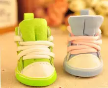Colorful Canvas Anti-Slip Pet Shoes Dog Paw Shoes Protector for Small Animals Puppy Sport Dog Boots Casual Sneaker