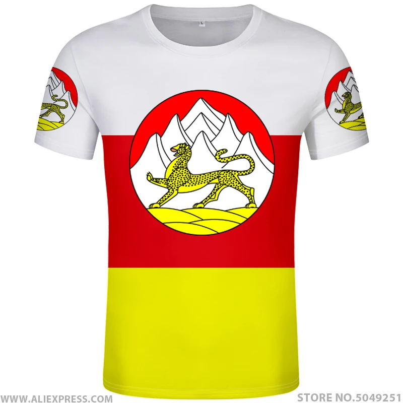 

NORTH OSSETIA ALAN OF REPUBLIC custom name number t shirt russian federation university flag russia t-shirt alania aran clothing