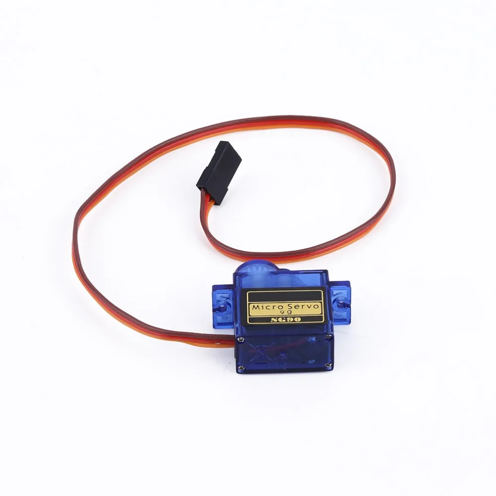 Servo SG90 9g mini micro pour hélicoptère RC pas cher, montrant les dimensions compactes
