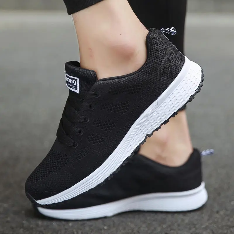 

Hundunsnake Summer Mesh Lady Ladies Sport Shoes Sneakers Women's Sports Shoes Running Woman Shoes Black Tennis Spadrille C-198