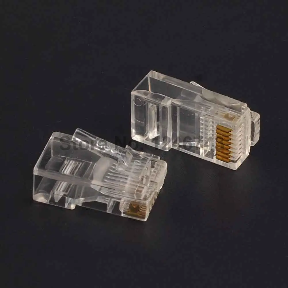 Модульные штепсельные вилки RJ45 8P8C 50 шт. 8Pin Сеть Ethernet кристаллический разъем