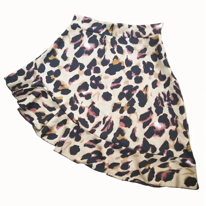 2019 Women Skirt Sexy Leopard Skirts Split High Waist Dovetail Ladies Evening Party Club Animal Print Skirts Female Bottom S-XL