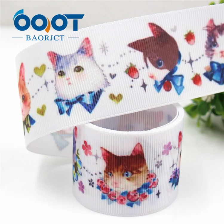 OOOT BAORJCT G-18604-349 38 мм 10 ярдов мультфильм цветные ленты тепловой передачи напечатанный grosgrain Свадебный Материал "сделай сам" - Цвет: G-18604-357