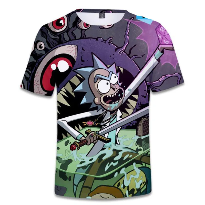 

Hip Hop Fashion Brand Clothing Rick and Morty 3D T Shirt Casual Short Sleeve Men's T-Shirts Anime Cool rick y morty Graphic Tees