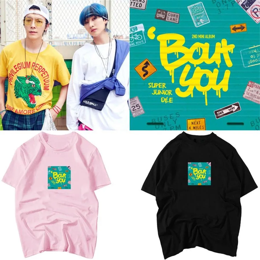

Kpop Super Junior D&E Album Bout You Eun Hyuk Dong Hae Loose Cotton Shirt T-Shirt Unisex Tee