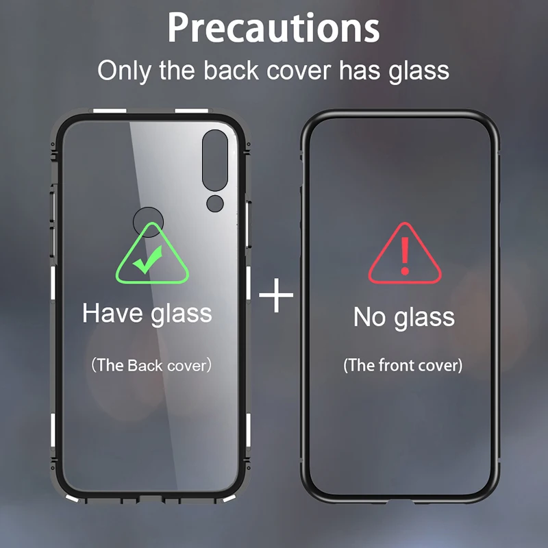 Caso-di-vibrazione-magnetica-per-huawei-honor-caso-di-8X-trasparente-temperato-di-vetro-della-copertura (2)