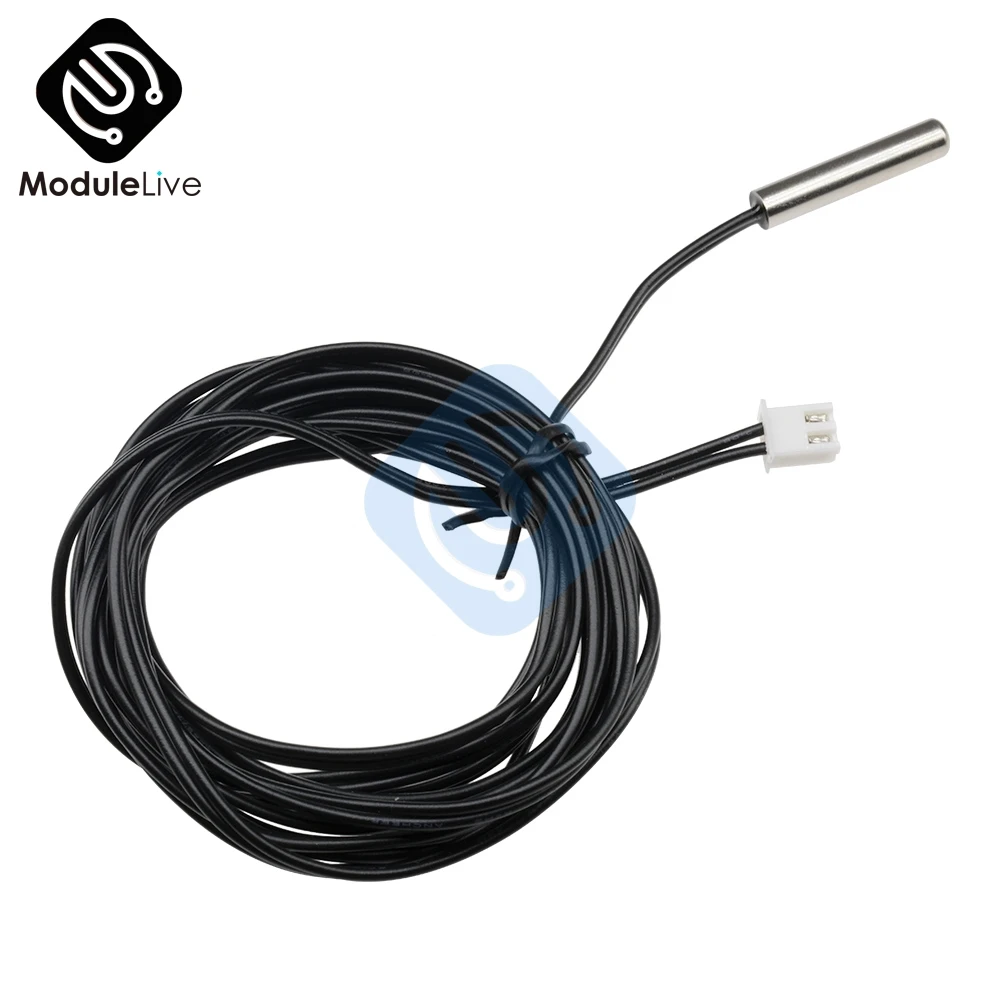 W1209 W1401 0.3m 0.5m 1m 2m 3m Waterprooff NTC Thermistor Accuracy Temperature Sensor 10K 1% 3950 Wire Cable Probe For Arduino lingee mgb glass sealed ntc thermistor 3k 3950 temperature sensor probes