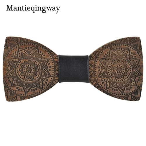 Mantieqingway Формальные костюмы геометрический Мужской деревянный галстук-бабочка галстук брендовые аксессуары Бизнес деревянная Бабочка галстуки для Свадьба жениха - Цвет: 001