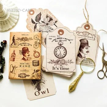 

30 Sheets/Set Creative Retro Label Postcard/Greeting Card/Message Card/Birthday Letter Envelope Gift Card