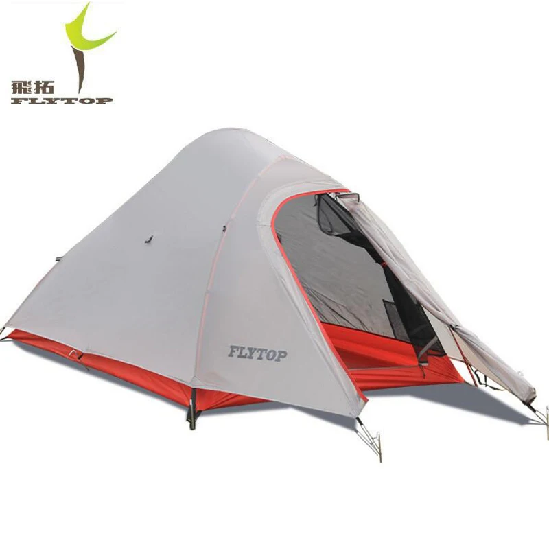 

Waterproof Camping Tent 20D Silicone Fabric Ultralight 1.3KG 1 Person Tent 2KG 2 Person Double Layers Aluminum Rod Hiking Tents