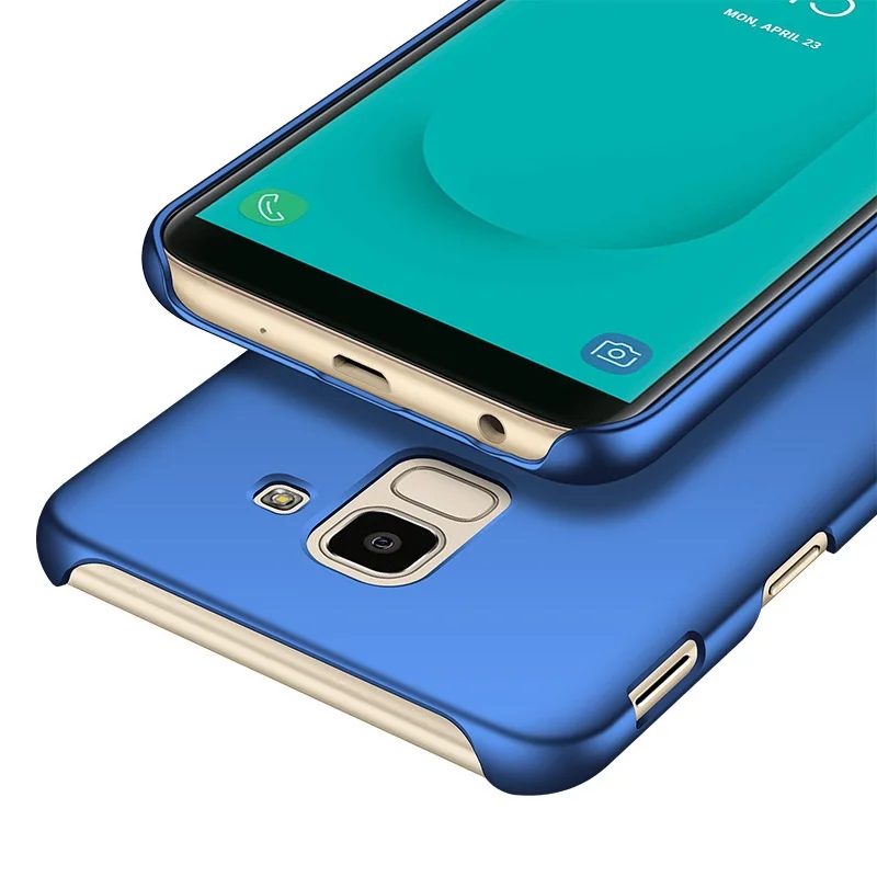 

For Samsung Note 10 Plus A6 A8 + PLUS 2018 Slim Colorful Rubber Frosted Matte Plastic hard Cover Case For Samsung J6 J4 J8 2018