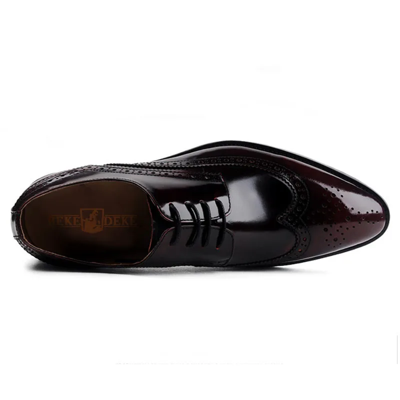 Formais Black Noiva Sapatos Homens Vestido Até Top wine Negócios Rendas Designer Red Couro Pointe Britânico De Esculpidas Brogues Estilo Respirável 8pWPq4qT
