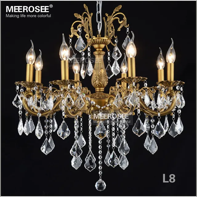 8 lights messing kleur kristallen kroonluchter lamp kristal lustre ... 8 lights messing kleur kristallen kroonluchter lamp kristal lustre ...