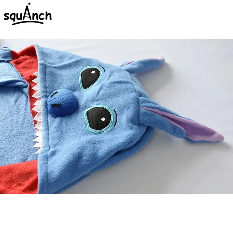  Women's Hoodies Blue Stitch Sweatshirt Anime Cartoon Lilo Stitch Jacket Street Wear Winter Hooded Z