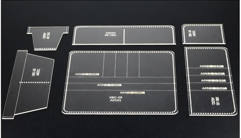 1 комплект Акриловый кожаный шаблон ручной работы кожевенное ремесло для домашнего шитья инструменты аксессуар длинный кошелек 9*10*1 см