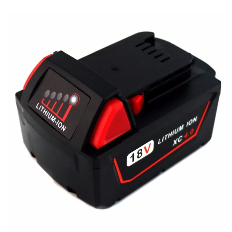 M18 de batería de 4000mah batería de litio para Milwaukee M18 48 1890 48 11 1815 48 11 1850 eléctrico herramienta de poder| Baterías recargables| - AliExpress