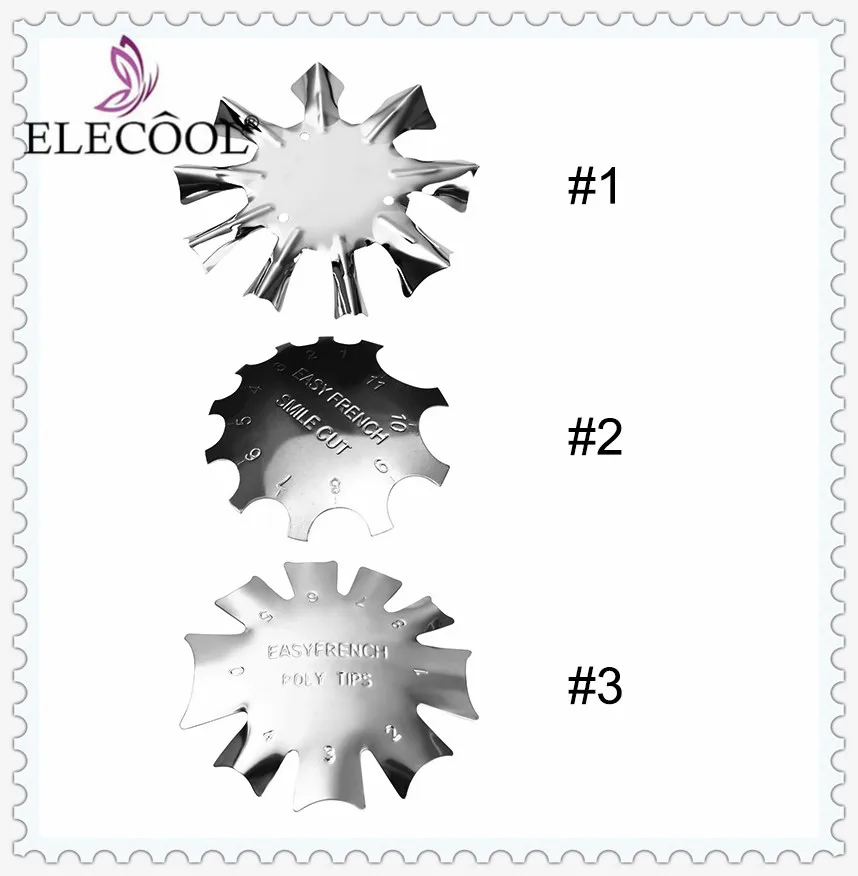 ELECOOL 3 шт. легкие французские наконечники для кромки резчик трафарет Триммер