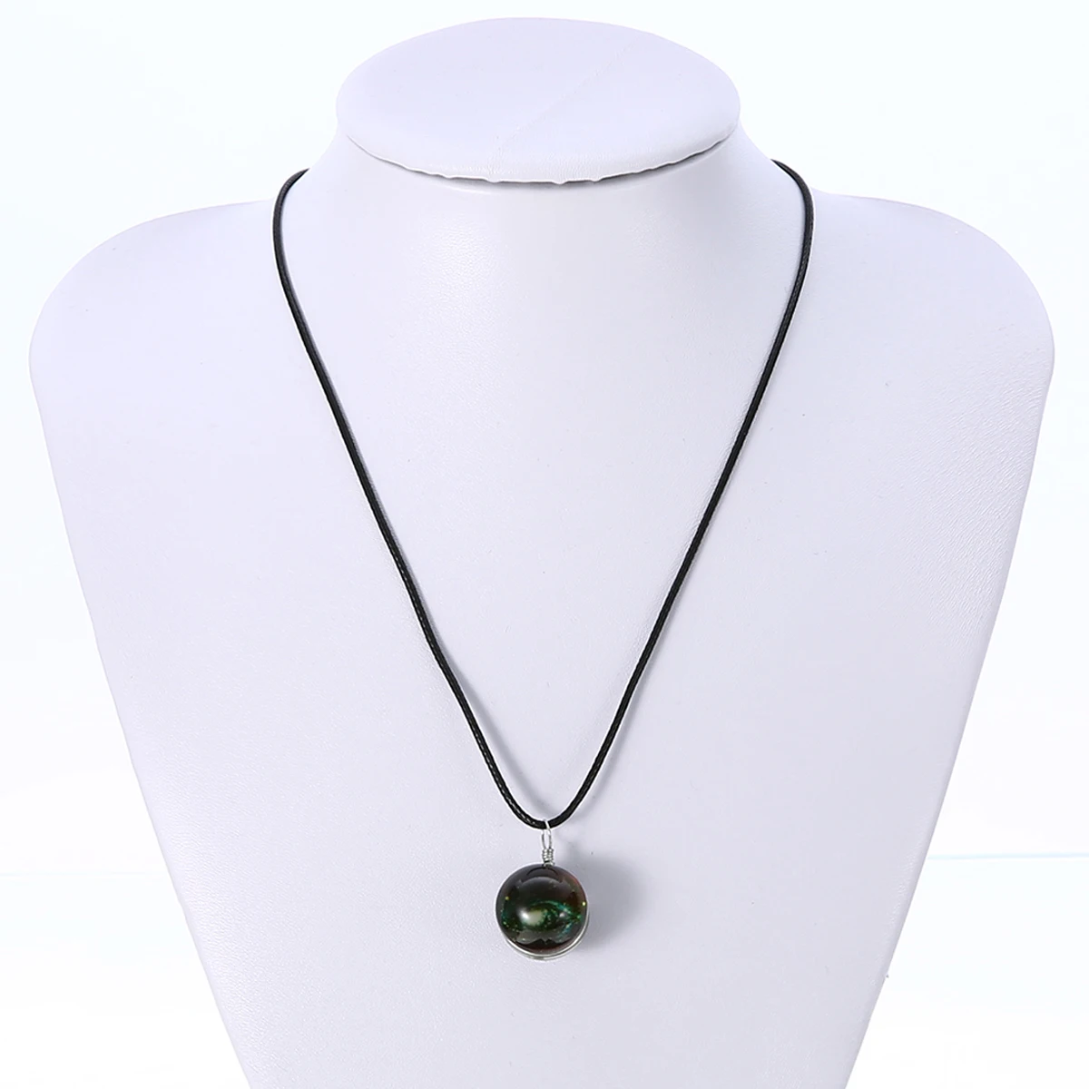10Style Unisex Dreamy Glass Ball Necklace Shellhard Nebula Space Star Universe Galaxy Pattern Pendant Necklace Femme Jewelry