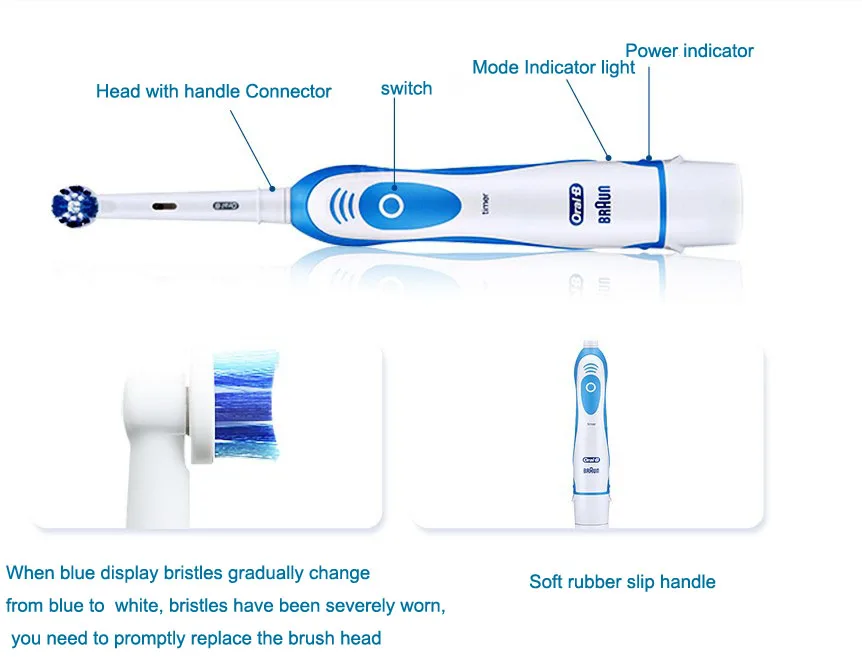 Escova de Dentes Genuine Oral Sonic Elétrica Remover Bateria Higiene Oralb Cabeça Db4010 b 8 higiene oral oralb escova de dentes cabeça