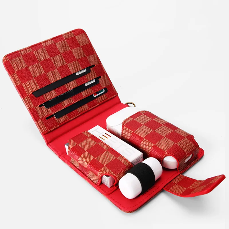 

3 Colors Grid pattern Portable IQOS Wallet Bag For iQOS 2.4 Plus Carrying Case
