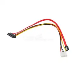 Новый 40 см 15 + 7 Pin данных питания до 4 Pin IDE питания SATA данных жесткий кабель