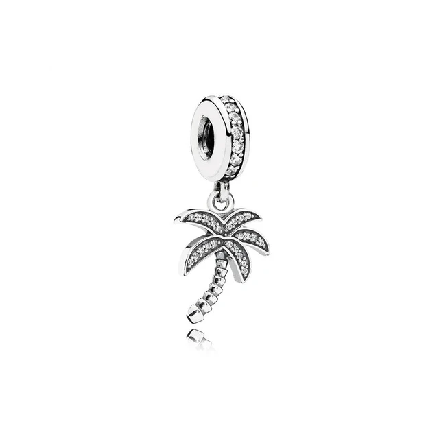 

SIENTO 100% 925 Sterling Silver 1:1 791540CZ SPARKLING PALM TREE HANGING CHARM Original Women Fashion Jewelry Free Shipping