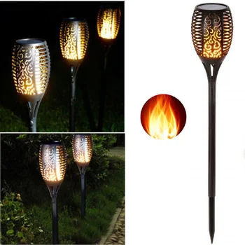 

Solar Flame Lamp, 99LED Flame Lamp Waterproof Dancing Flickering Flame Torches Lights Landscape Lights Auto On/Off