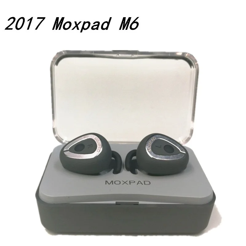 

2017 Newest! Moxpad M6 Wireless Earphones Separating Earbud Bluetooth 4.1 TWS Earphones Stereo Music Headsets with Charge Case