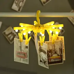 Творческий светодиодный вешалка ночник Батарея питание фото клип украшение лампы для Гостиная Спальня JDH99