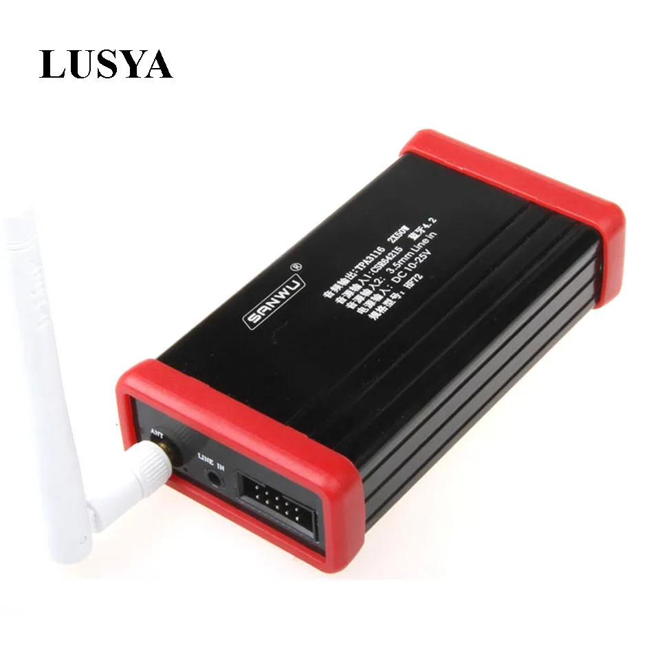 

Lusya TPA3116 2X50W Amplifier audio board CSR64215 Wireless Bluetooth CSR4.2 Receiver Adapter Aux Audio For Speaker 24VDC