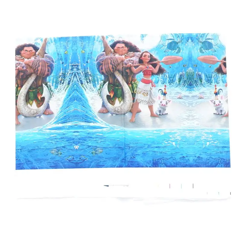 

108cm*180cm Moana Theme Cartoon Plastic Tablecloth Kids Baby Shower Happy Birthday For Boy Girl Gift Party Decoration Supplies