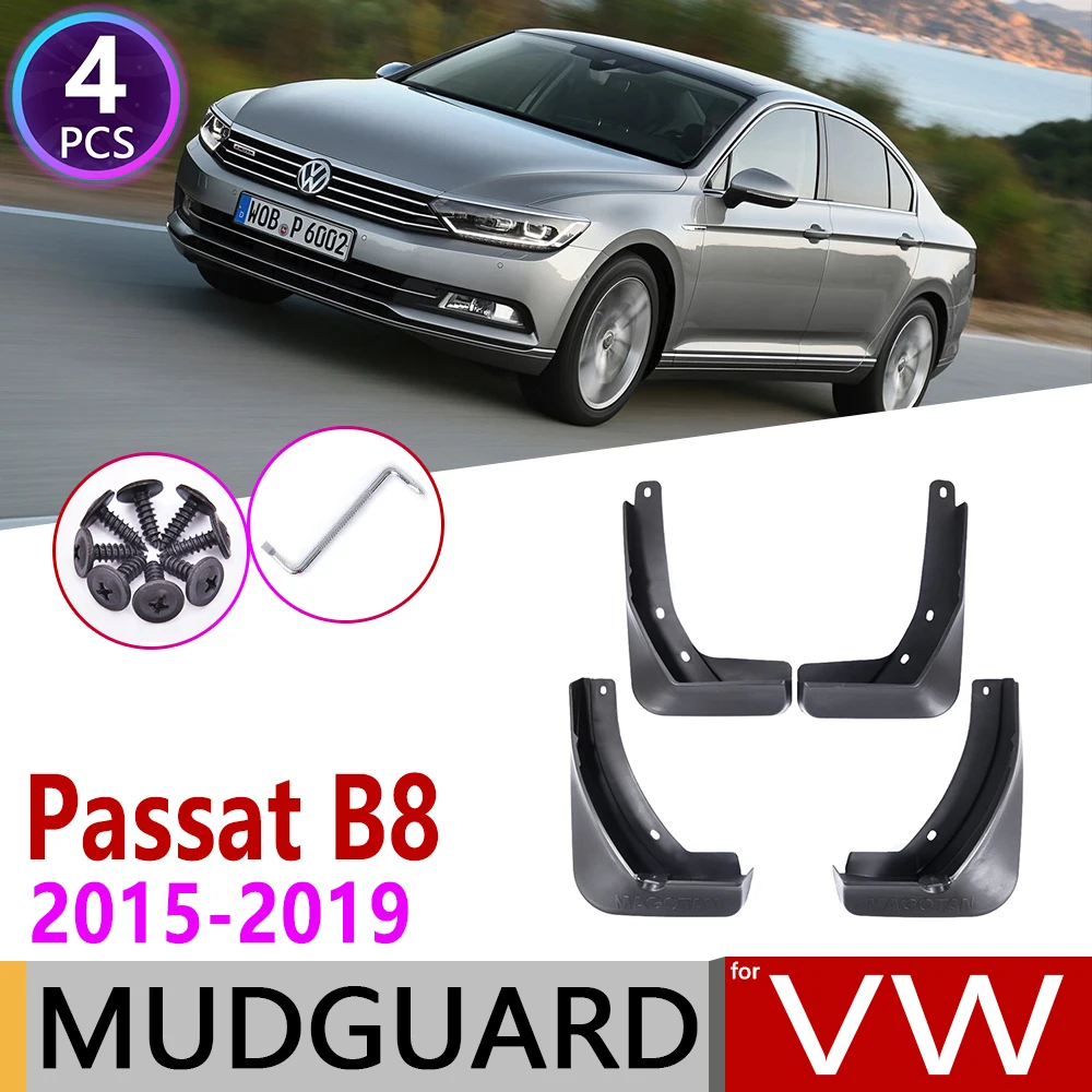 

4 PCS For Volkswagen VW Passat B8 2015~2019 Car Mudflap Fender Mud Guard Flaps Splash Flap Mudguards Accessories 2016 2017 2018