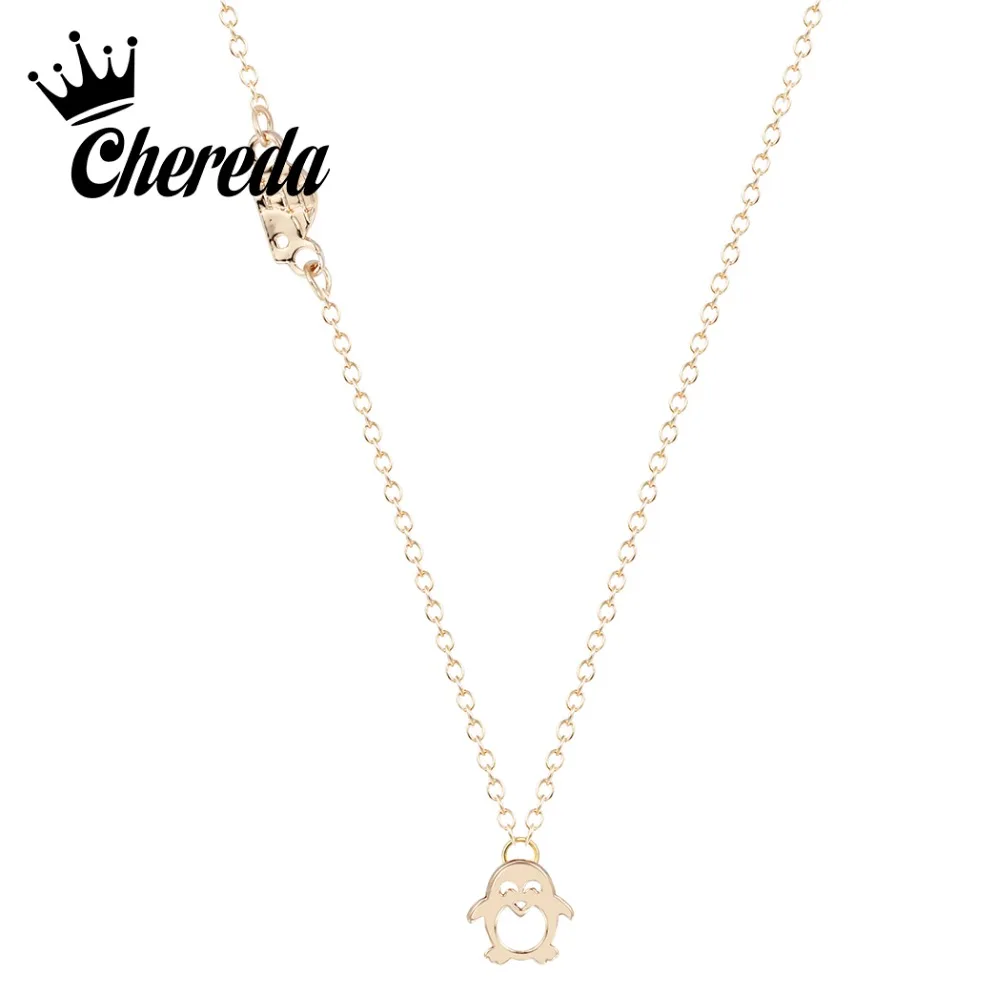 

Chereda Gold Silver Penguin Shape Necklace for Women Cute Animal Chain Pendant Wedding Birthday Valentine's Day Gift