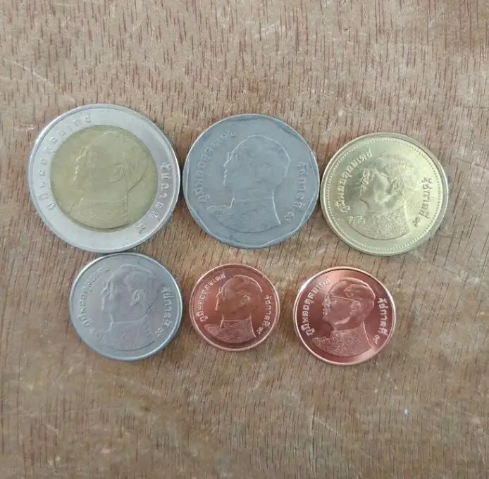 

Used Condition 6 PCS SET Coin of Thailand Old Series Rama VIIII