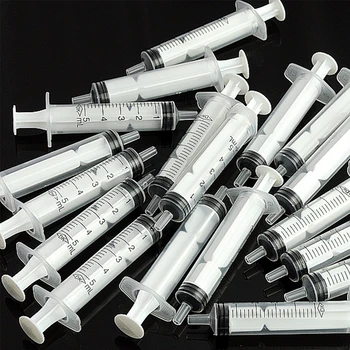 

50pcs/lot 5ml Plastic Disposable Injector Syringe For Refilling Measuring Nutrient Not Include Needles Feeding Accessories