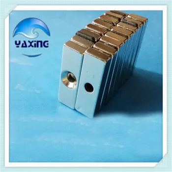

10PCS Kitchen Magnet 30X10x5mm With Hole Super Strong Permanent Rare Earth Ring Block Neodymium Magnets Magnet N35