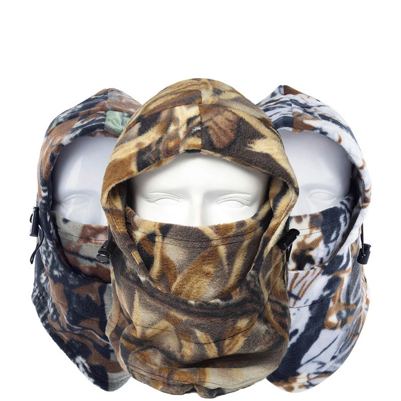 120pcs/lot Thermal camouflage Fleece Balaclava Hood Police Swat Ski Bike Face Mask Cs Mask/Warm