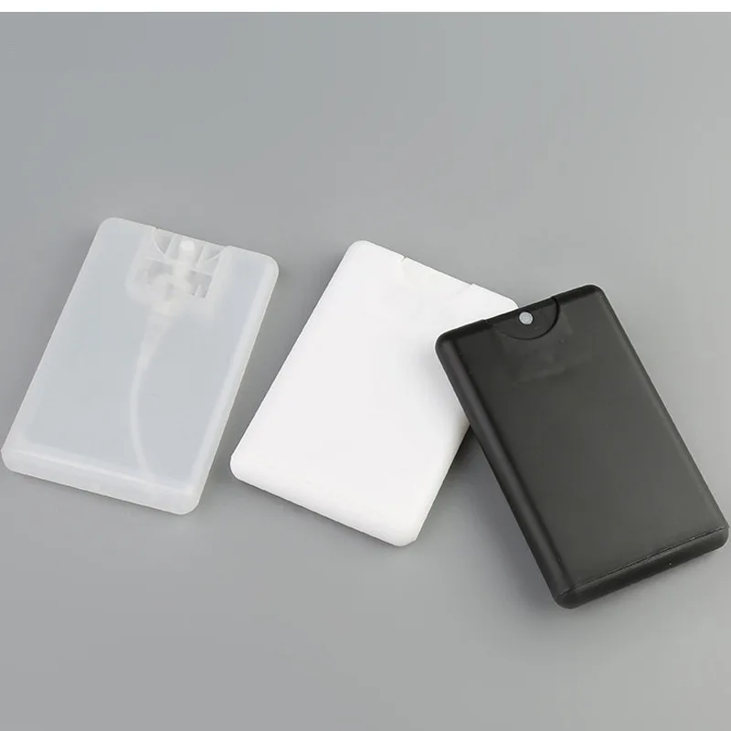 

20ml Square Refillable Perfume Bottle Plastic Travel Spray Bottles Disinfectant Empty Atomizer Perfume Makeup Containers 300pcs