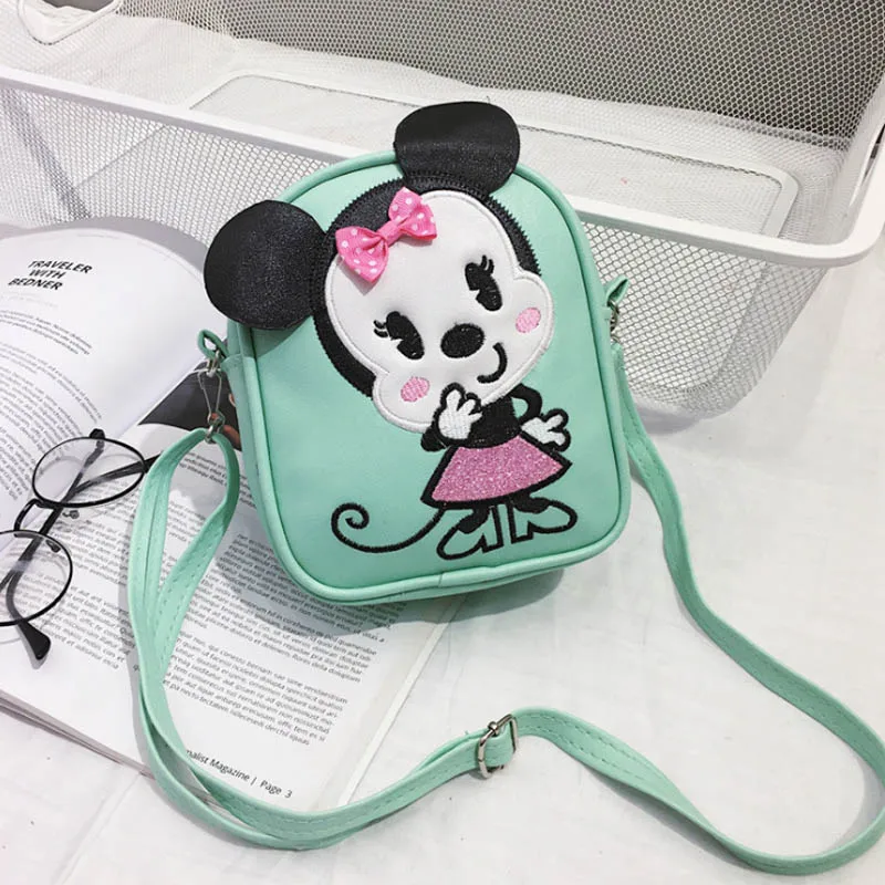Disney Дети Минни Микки рюкзаки в форме мышки для маленьких девочек и мальчиков сумка для малыша дети мультфильм Bookbag игрушки для детского сада подарки - Цвет: Green
