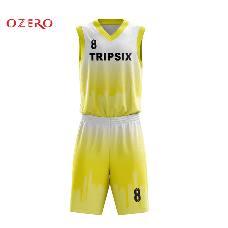 yellow sublimation basketball jersey