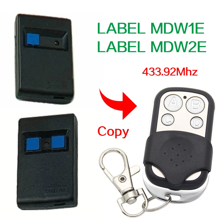 Этикетка MDW1E, метка MDW1E гаражная дверь/ворота пульт дистанционного управления замена/Дубликатор