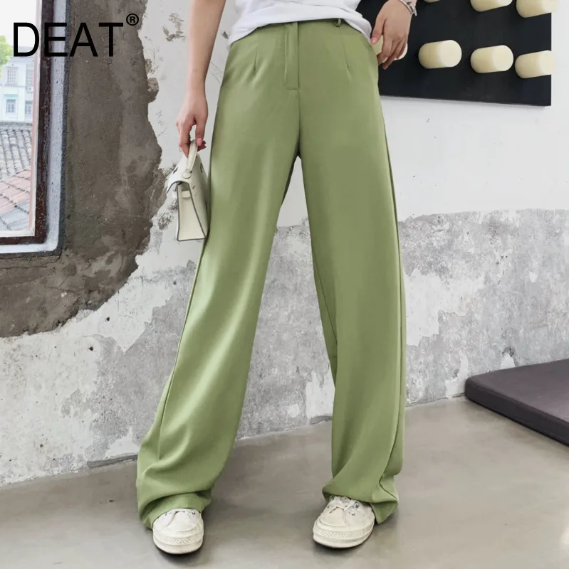 

DEAT 2019 New Summer Fashion Women Clothes High Waist Zippers Korean Street Students Pants Female Trousers WG63806L
