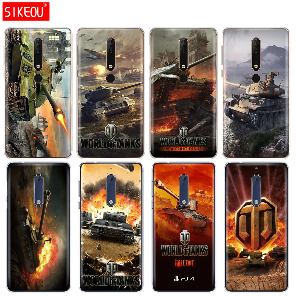 Силиконовый чехол SIKEOU world of tanks для Nokia 5 3 6 7 PLUS 8 9 /Nokia 1 2018 | Мобильные телефоны и