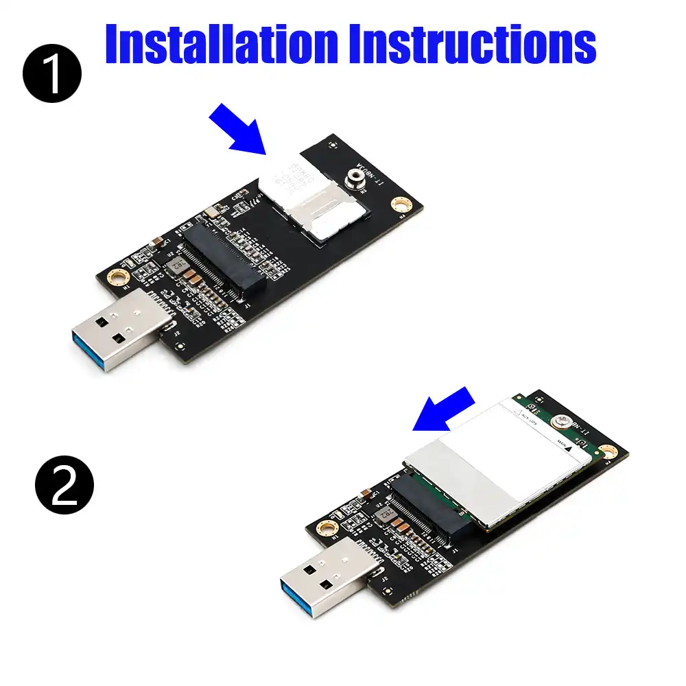 ASHATA M.2 to USB Adapter M.2 PCIe Based M Key Hard Drive Key B to USB3.0 Adapter Card M.2 Card Module Board with SIM Card Slot M.2 SSD to USB 3.1 Type A Card