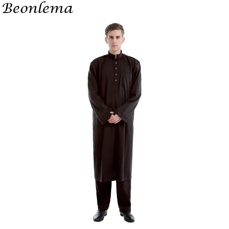 Beonlema Арабская Мужская мусульманская одежда белая абайя из двух частей марокканский кафтан мусульманский Тауб мусульман халат Саудовская Аравия одежда