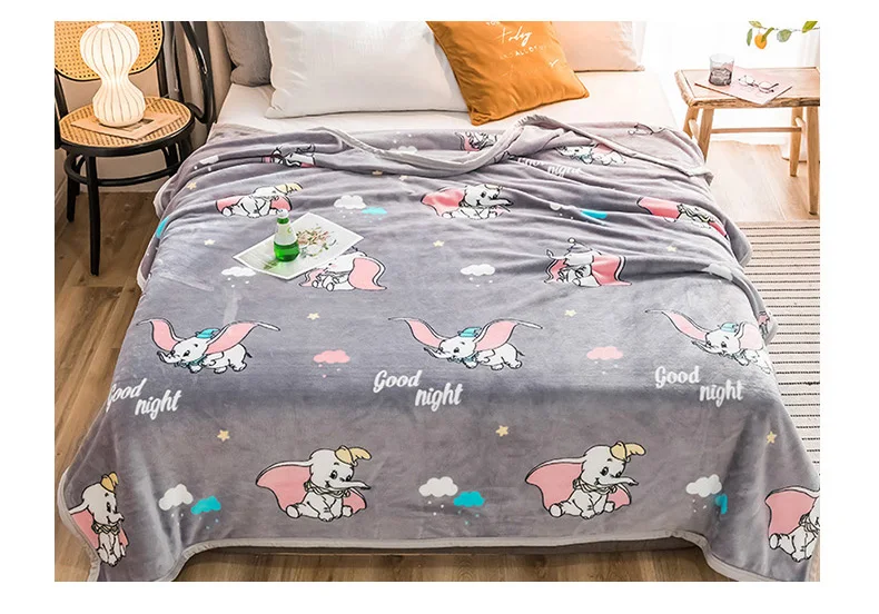 Elephant High quality Thicken plush bedspread blanket 200x230cm High Density Super Soft Flannel Blanket for the sofa/Bed/Car