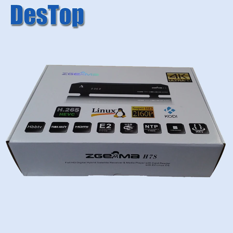 

5pcs/lot 4K Linux Enigma 2 Zgemma H7S 2xDVB-S2X+DVB-T2/C HEVC H.265 IPTV 4K satellite receiver fast 12,000 DMIPS CPU PROCESSOR