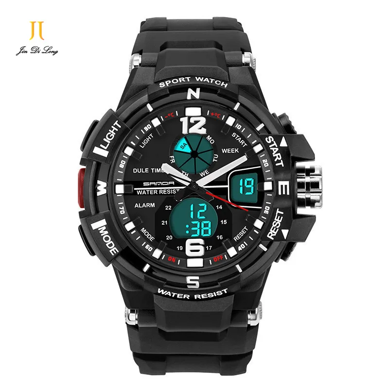 

Fashion Men Sports Watches Digital Shock Resistant Quartz Watches Wristwatches Outdoor Waterproof Watches Free Shipping