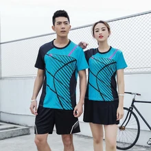 Быстросохнущая дышащая футболка для бадминтона для женщин и мужчин, Спортивная футболка для настольного тенниса, профессиональная командная игра, тренировочная Спортивная одежда для бега, футболки