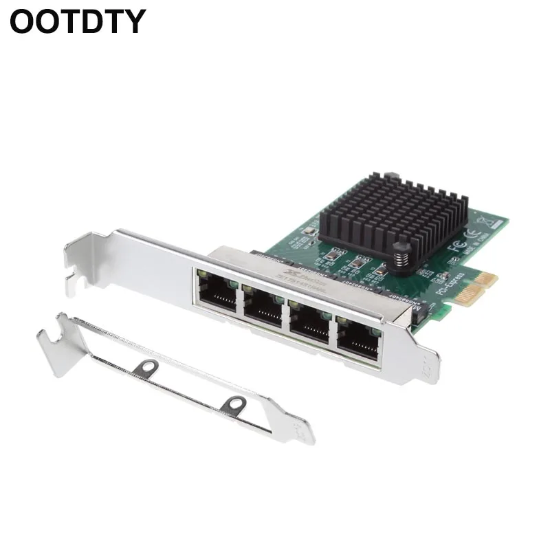 

PCIe PCI Express 10/100/1000M to 4 Port 4x Gigabit Card Ethernet Network Adapter